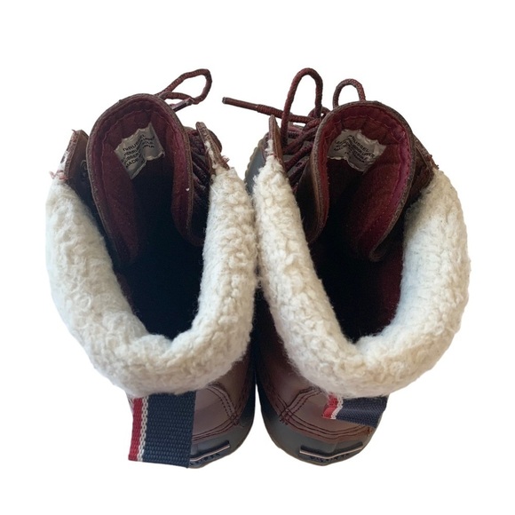 TOMMY HILFIGER | Women’s Brown Russel Faux Fur Lined Leather Duck Boots | Size 7 - Picture 6 of 11